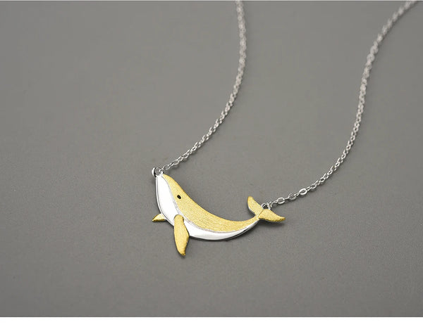 Silver Whale Necklace