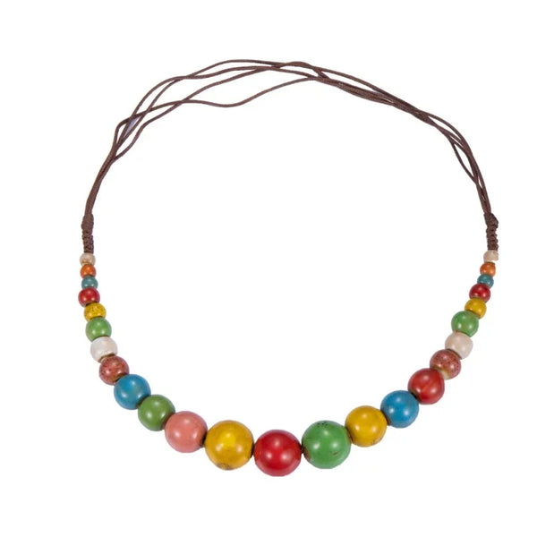 Ceramic planets necklace