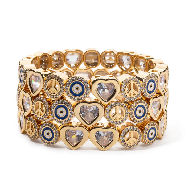 Zirconia Love Bangle