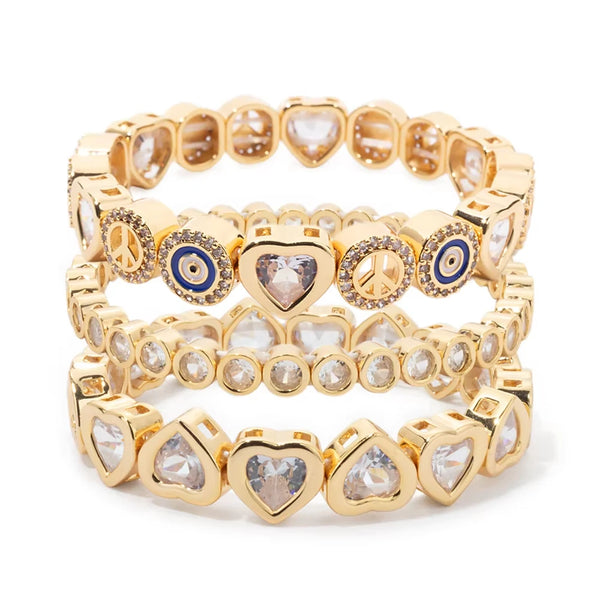 Zirconia Love Bangle