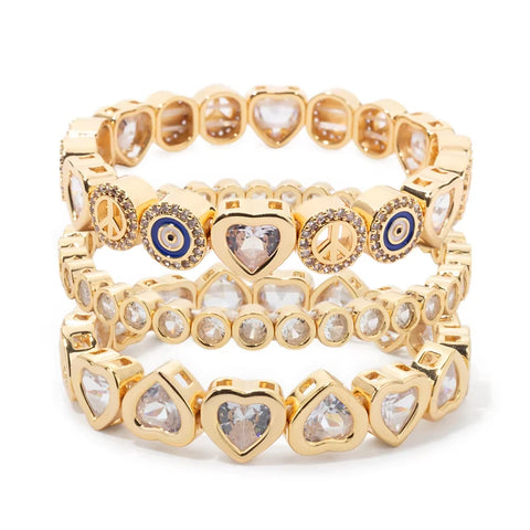 Zirconia Love Bangle