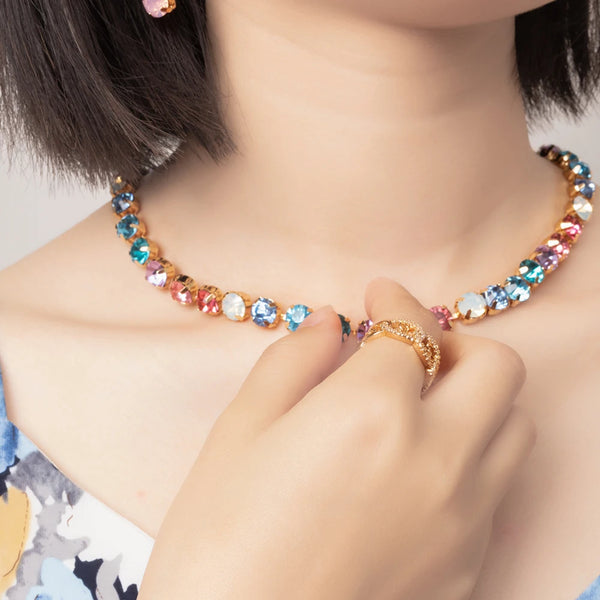 Crsytal Beads Necklace  Claw