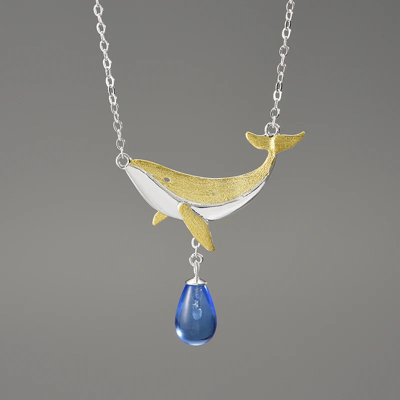 Silver Whale Necklace