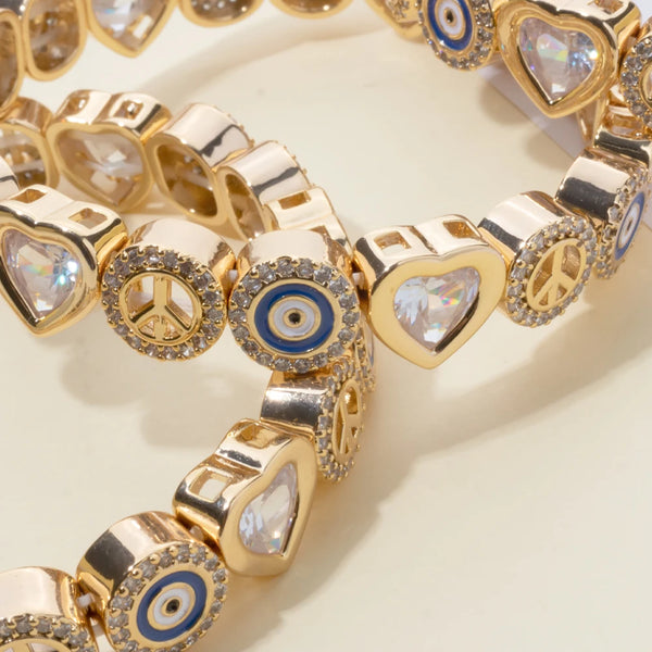 Zirconia Love Bangle