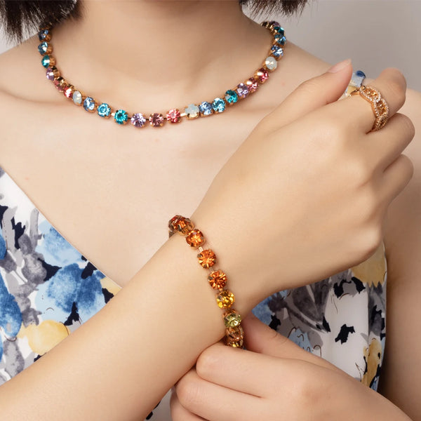Crsytal Beads Necklace  Claw