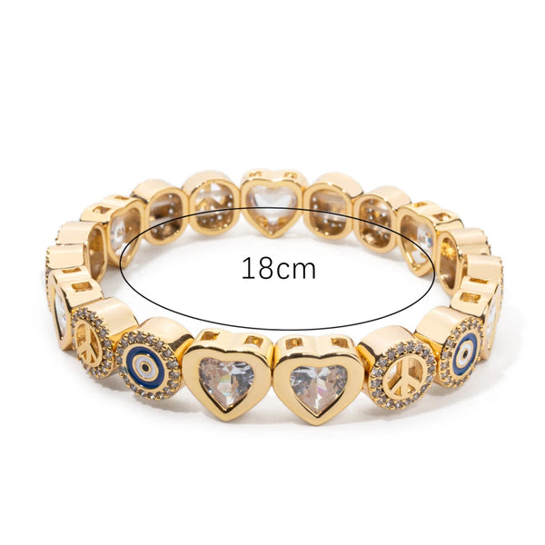 Zirconia Love Bangle