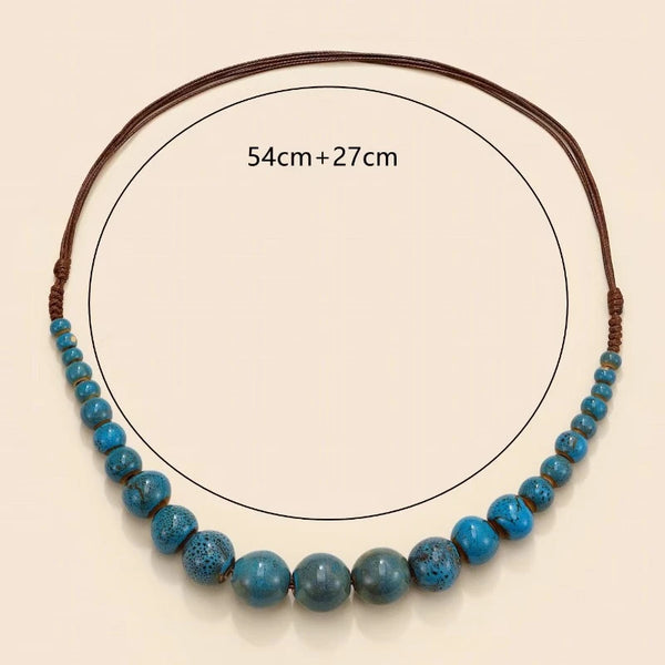 Ceramic planets necklace