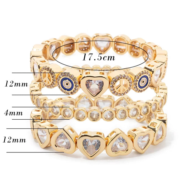 Zirconia Love Bangle