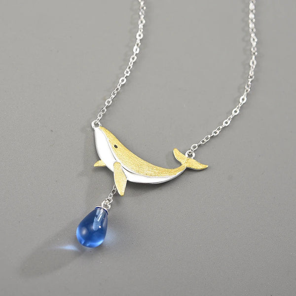 Silver Whale Necklace