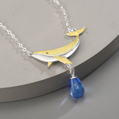 Silver Whale Necklace