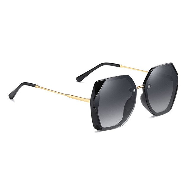 AOFLY BRAND Female Sunglasses Polarized Luxury Designer Oversized Frame Gradient Lens Square Sun glasses For Women