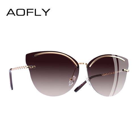 AOFLY BRAND DESIGN Cat Eye Sunglasses Women Fashion