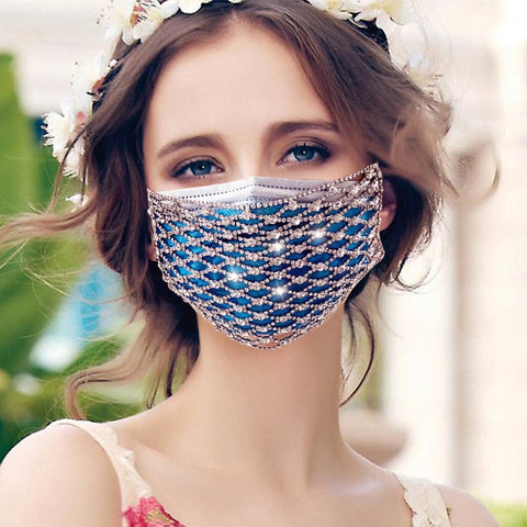 Fashion Sexy Glitter Rhinestone Mask Women