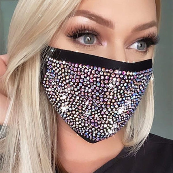 New Crystal Masquerade Face Mask for Female Vintage Party Accessories