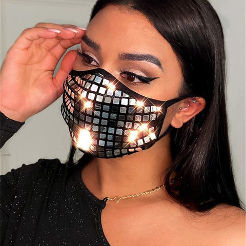 New Sexy Sequin Decoration Face Mask Jewelry for Women