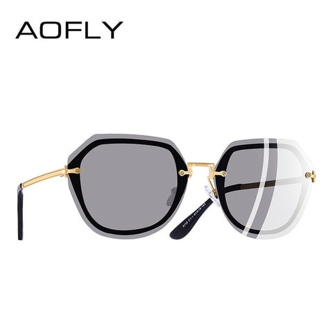 AOFLY DESIGN Fashion Women Sunglasses Vintage Retro Gradient Polarized Sun glasses Female